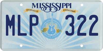MS license plate MLP322
