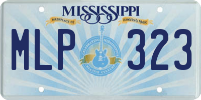 MS license plate MLP323