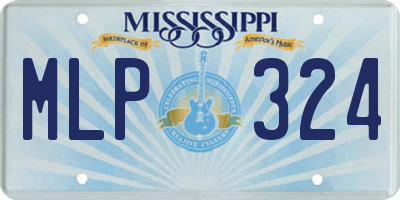 MS license plate MLP324