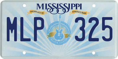MS license plate MLP325