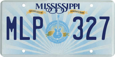 MS license plate MLP327