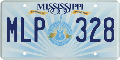 MS license plate MLP328