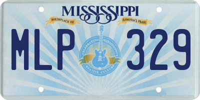 MS license plate MLP329