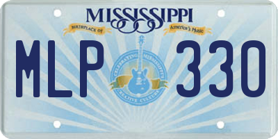 MS license plate MLP330