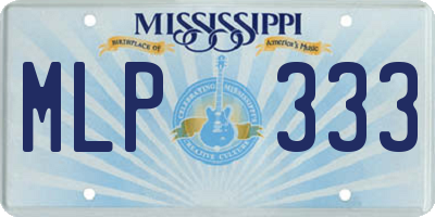 MS license plate MLP333
