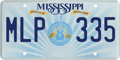 MS license plate MLP335
