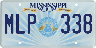 MS license plate MLP338