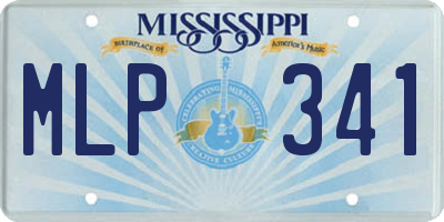 MS license plate MLP341