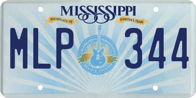 MS license plate MLP344