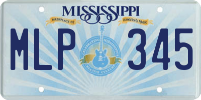 MS license plate MLP345