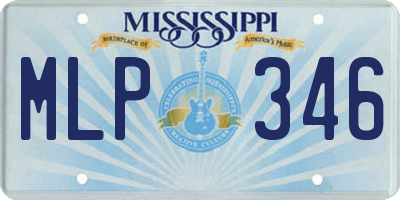 MS license plate MLP346