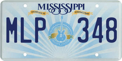 MS license plate MLP348