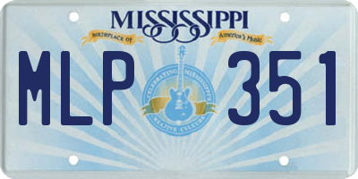 MS license plate MLP351