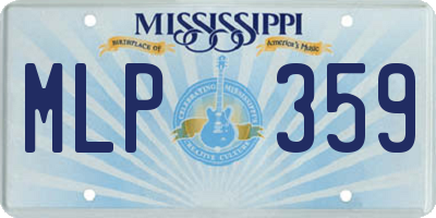 MS license plate MLP359