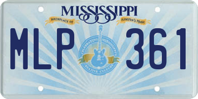 MS license plate MLP361