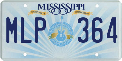 MS license plate MLP364