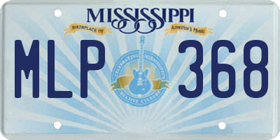 MS license plate MLP368
