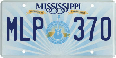 MS license plate MLP370