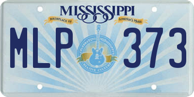 MS license plate MLP373