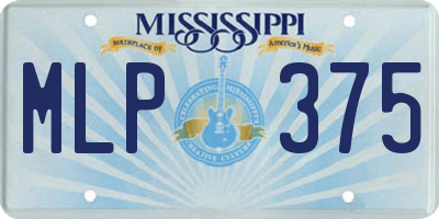 MS license plate MLP375