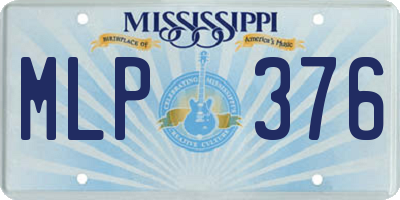 MS license plate MLP376