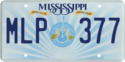 MS license plate MLP377