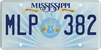 MS license plate MLP382