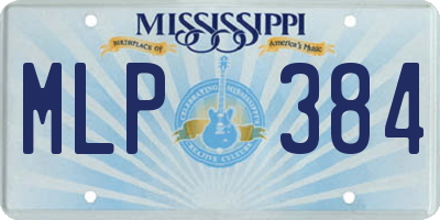 MS license plate MLP384