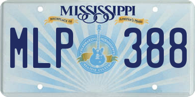 MS license plate MLP388
