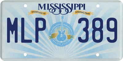 MS license plate MLP389
