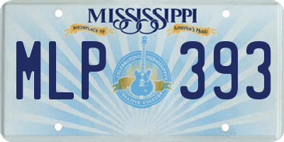 MS license plate MLP393