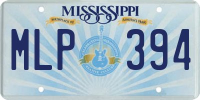 MS license plate MLP394
