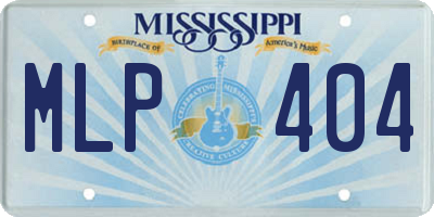 MS license plate MLP404