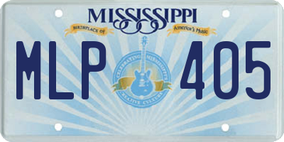 MS license plate MLP405