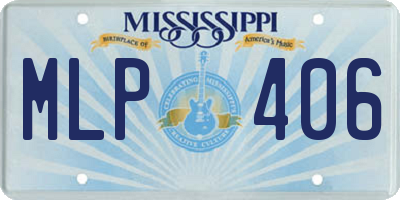 MS license plate MLP406