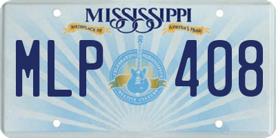 MS license plate MLP408