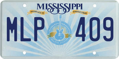 MS license plate MLP409