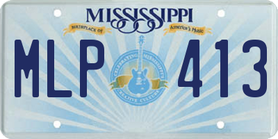 MS license plate MLP413