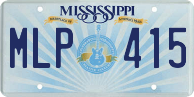 MS license plate MLP415