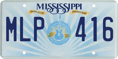 MS license plate MLP416