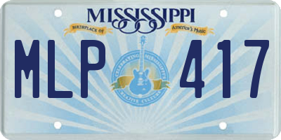 MS license plate MLP417