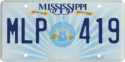 MS license plate MLP419