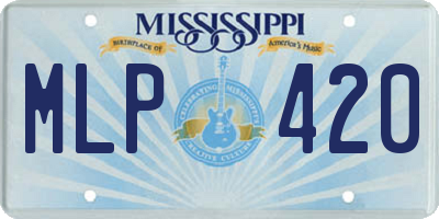 MS license plate MLP420