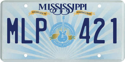 MS license plate MLP421