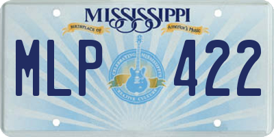 MS license plate MLP422