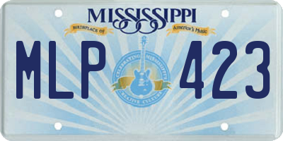 MS license plate MLP423