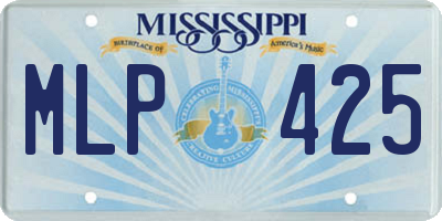 MS license plate MLP425