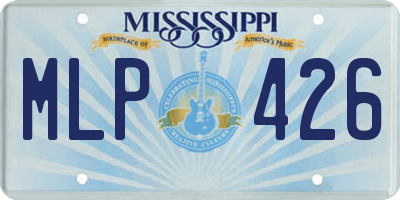 MS license plate MLP426