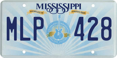 MS license plate MLP428