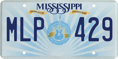 MS license plate MLP429
